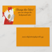 Eigen keukengereedschap voor het koken van kippron visitekaartje (Voorkant / Achterkant)