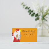 Eigen keukengereedschap voor het koken van kippron visitekaartje (Staand voorkant)