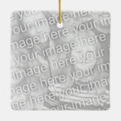 Eigen keukengerei met kerstfeestfoto keramisch ornament (Achterkant)