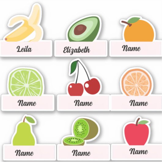 Eigen kinderen, eigen fruitstickers sticker (Voorkant)
