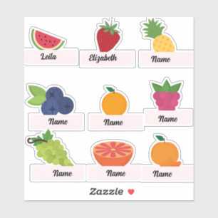 Eigen kinderen, eigen fruitstickers sticker