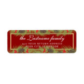 Eigen klasholiday Seizoen Garland Wreatlabel Etiket (Voorkant)