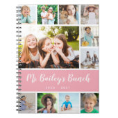 Eigen klasse fotocollage leraar waardering notitieboek (Voorkant)