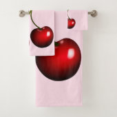 Eigen kledinghanddoeken met Red Sweet Cherry Bad Handdoek (Insitu)