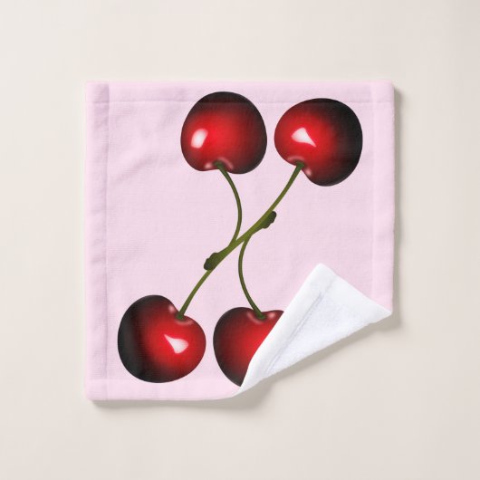 Eigen kledinghanddoeken met Red Sweet Cherry Bad Handdoek (Wasdoekje)