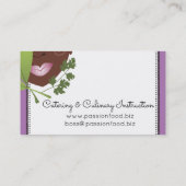 Eigen kleur Afrikaanse Amerikaanse vrouwelijke kok Visitekaartje (Achterkant)