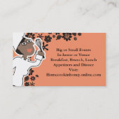 Eigen kleur Afrikaanse Amerikaanse vrouwelijke kok Visitekaartje (Achterkant)