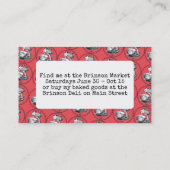 Eigen kleur retro stand mixer bakkerij culinair visitekaartje (Achterkant)