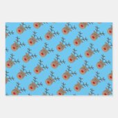 Eigen kleur Rudolf de rendierkerstmis cartoon Inpakpapier Vel (Voorkant 3)