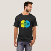 Eigen kleur/tekst Elitist Bibliophile Venn Diagram T-shirt (Voorkant volledig)