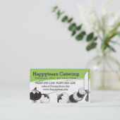 Eigen kleur-uien chef-kokmes keukengerei visitekaartje (Staand voorkant)