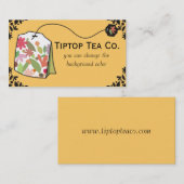 Eigen kleur visitekaartje kruidenfloraalteabag (Voorkant / Achterkant)