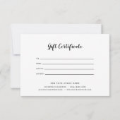 Eigen kleurcadeaubon voor schrijfmachine voor Logo (Achterkant)