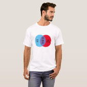 Eigen kleuren en tekst Elitist Cinephile Venn Diag T-shirt (Voorkant volledig)