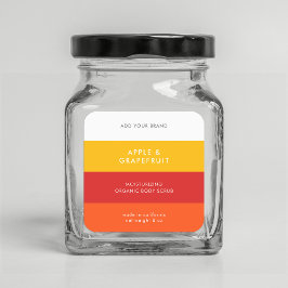 Eigen kleuren Modern kleurenbloklabel Vierkante Sticker