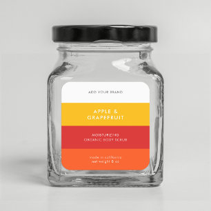 Eigen kleuren Modern kleurenbloklabel Vierkante Sticker