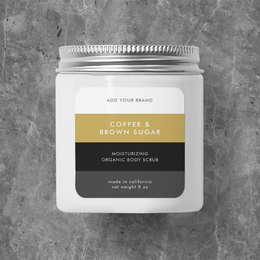 Eigen kleuren Modern kleurenbloklabel Vierkante Sticker