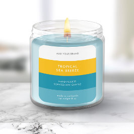 Eigen kleuren Modern kleurenbloklabel Vierkante Sticker