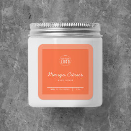 Eigen kleuren Voeg Logo Script Lines Productlabel  Vierkante Sticker