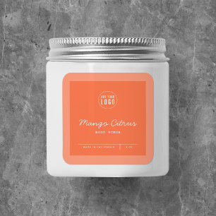 Eigen kleuren Voeg Logo Script Lines Productlabel Vierkante Sticker