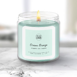 Eigen kleuren Voeg Logo Script Lines Productlabel  Vierkante Sticker