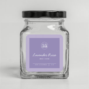 Eigen kleuren Voeg Logo Script Lines Productlabel  Vierkante Sticker