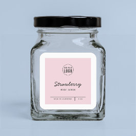 Eigen kleuren Voeg Logo Script Lines Productlabel  Vierkante Sticker