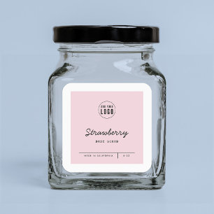 Eigen kleuren Voeg Logo Script Lines Productlabel  Vierkante Sticker