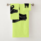 Eigen kleuren Wisdoeken met Elephants Couple Bad Handdoek (Insitu)