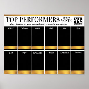 Eigen kleurengoud Werknemer van de foto van de Maa Poster