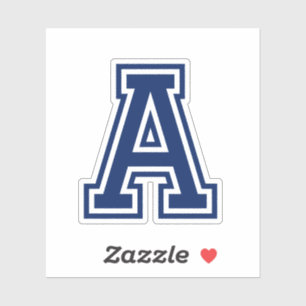 Eigen kleurenletter A, alfabet voor het lettertype Sticker