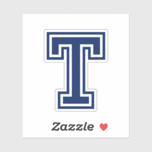 Eigen kleurenlettertype T-lettertype voor sportief Sticker