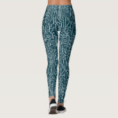 Eigen kleurenpatroon met witte circuitkaart leggings (Achterkant)