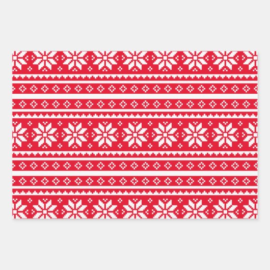 Eigen kleurensnowflake-patroon kerstmis inpakpapier vel (Voorkant)