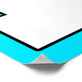 Eigen kleurenvolleybal LOVE lang horizontaal Poste Poster (Hoek)