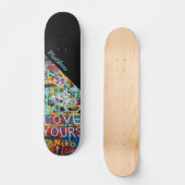 Eigen kleurige Typografische Graffiti Street Art Persoonlijk Skateboard (Voorkant)