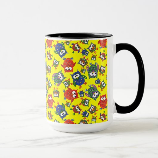 Eigen koffiebezit, Mok rood, blauw, groen (Rechts)