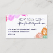 Eigen kogels voor kleurgarens, brei-haakpenningen visitekaartje (Achterkant)