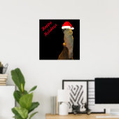 Eigen kokokokoevogel voor de kerstvakantie poster (Thuiskantoor)