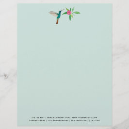 Eigen kolibrie briefhoofd