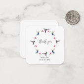 Eigen kolibrie Hartelijk dank voor uw Kaart met pl Notitiekaartje (Voorkant / Achterkant in situ)