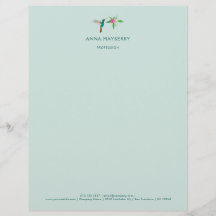 Eigen kolibrie Hummingbird Letterhead