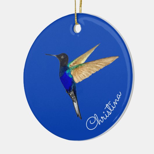 Eigen kolibrie keramisch ornament (Links)