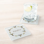 Eigen kolieren glazen onderzetter (Schuin)