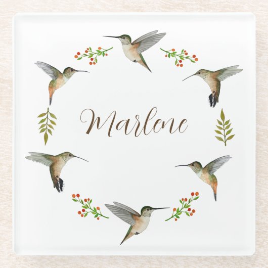 Eigen kolieren glazen onderzetter (Voorkant)