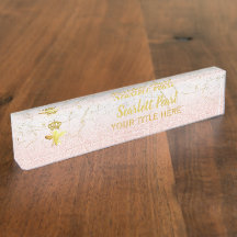 Eigen KONINGENBEE Roos Gold Marble Name plate Hold