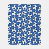 Eigen koninklijk blauw Voetbal Fleece Deken (Voorkant)