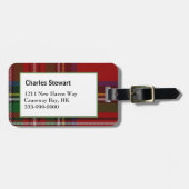 Eigen koninklijk stewart tartan Bagagelabel (Voorkant horizontaal)