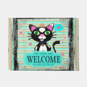 Eigen koninklijke prinses Cat Lover's Welkomstklep Deurmat (Voorkant)