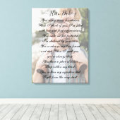 Eigen kort gedicht en overspelige foto canvas afdruk (Insitu (Houten vloer))